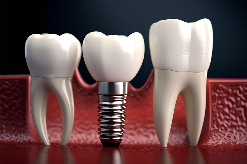 Dental Implant with tooth model in Sydney